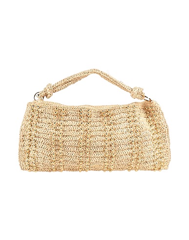CULT GAIA Handbag Beige Textile fibres