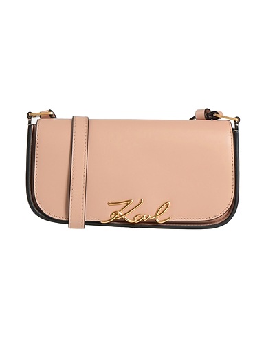 KARL LAGERFELD Umhängetasche Hellrosa 100% Rindsleder