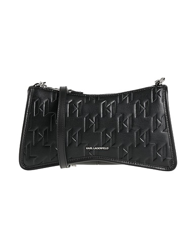 KARL LAGERFELD バッグ ブラック リサイクルレザー 48% / ポリウレタン 28% / リサイクル ナイロン 16% / リサイクルポリエステル 8%