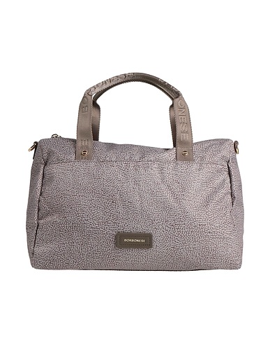 BORBONESE Handbag Grey 100% Polyester