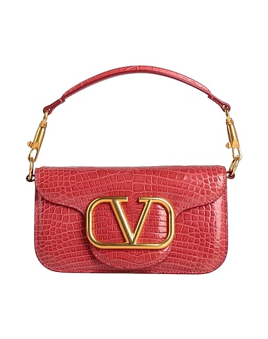 VALENTINO GARAVANI Handtasche Koralle Krokodilleder