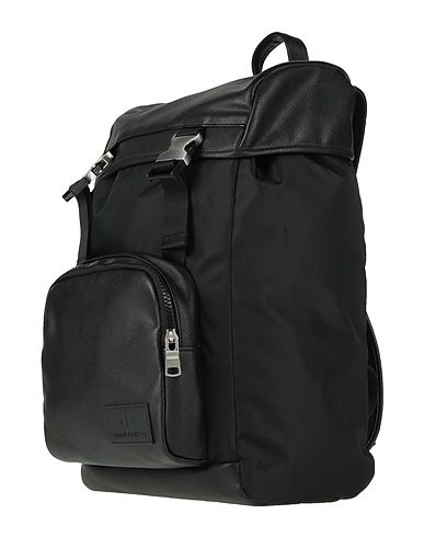 ARMANI EXCHANGE Rucksacks Black 100% Polyester, Polyurethane