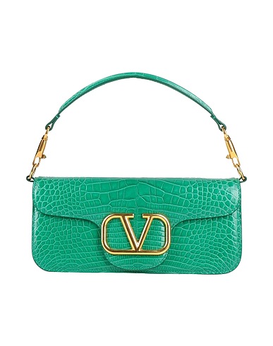 VALENTINO GARAVANI Borsa a mano Verde Pelle di coccodrillo