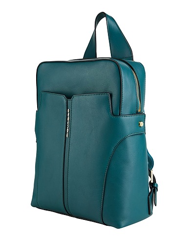 PIQUADRO Backpacks Emerald green Leather