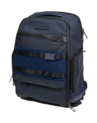 PIQUADRO Zaini Blu navy Pelle di bovino, EVA (Etilene - Vinil - Acetato), Nylon, Poliestere, Metallo
