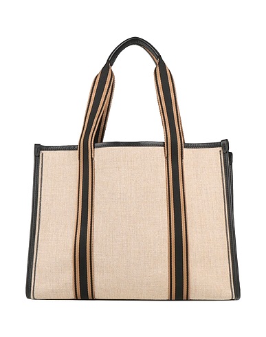 BRUNELLO CUCINELLI Handbag Beige Textile fibers, Leather