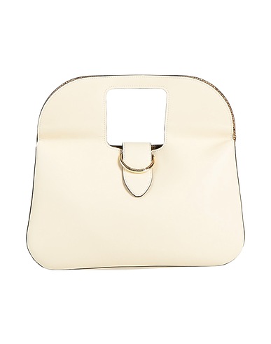 BORBONESE Handbag Beige 100% Leather
