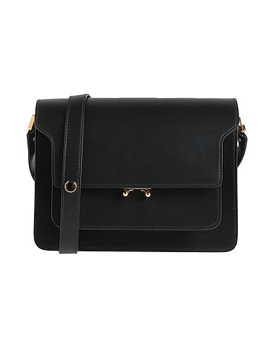 MARNI Cross-body bags Black 100% Cow leather, Brass, Steel