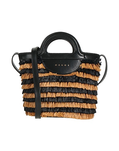 MARNI Handbag Black 100% Viscose, Cow leather, Zinc, Aluminum, Brass