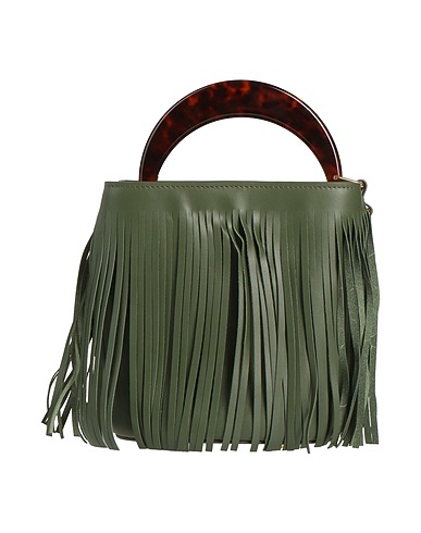 MARNI Borsa a mano Verde militare Pelle di bovino, PMMA - Polimetilmetacrilato, Ottone, Zinco, Alluminio