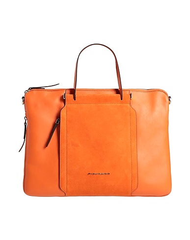 PIQUADRO Handbag Orange Cow leather, Polyester, EVA (Ethylene - Vinyl - Acetate), Metal, Nylon