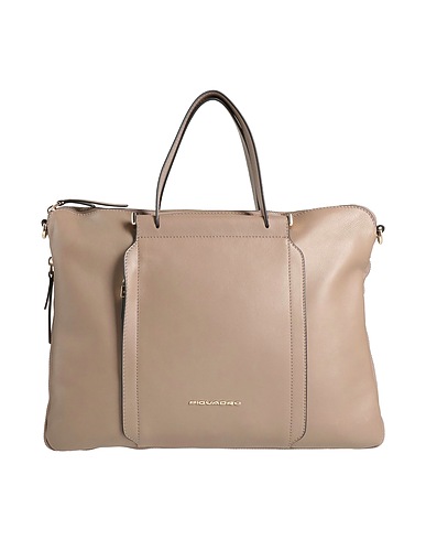 PIQUADRO Handbag Khaki Cow leather, Polyester, EVA (Ethylene - Vinyl - Acetate), Metal, Nylon