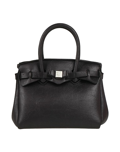 SAVE MY BAG Handbag Black 50% PEEK (Polyether - Ether - Ketone), 40% Polyamide, 10% Elastane