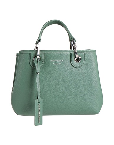 EMPORIO ARMANI ハンドバッグ セージグリーン ポリウレタン 100%