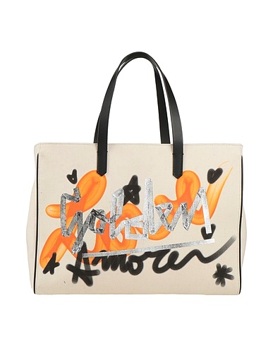 GOLDEN GOOSE Handbag Beige Textile fibers