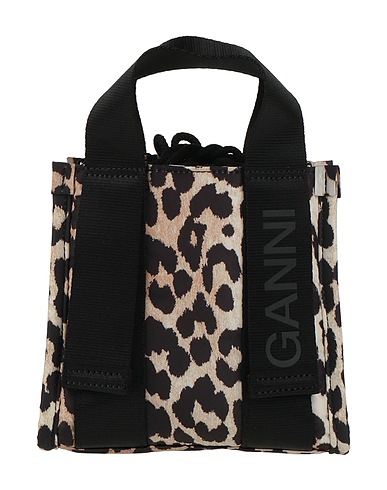 GANNI Handbag Beige 100% Polyester