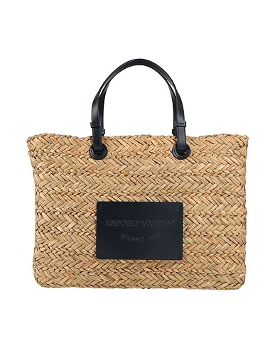 EMPORIO ARMANI Handbag Beige 100% Straw