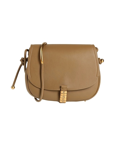 PINKO Borsa a tracolla Verde militare Pelle