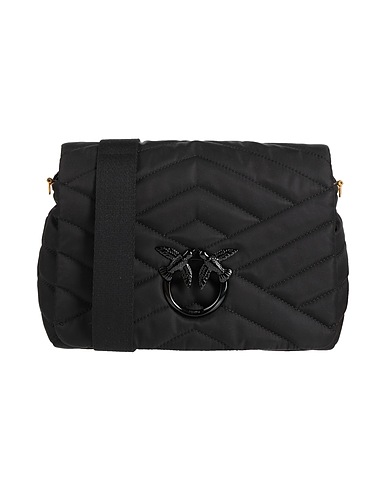 PINKO Across-body bag Black 90% Recycled polyamide, 10% Polyurethane
