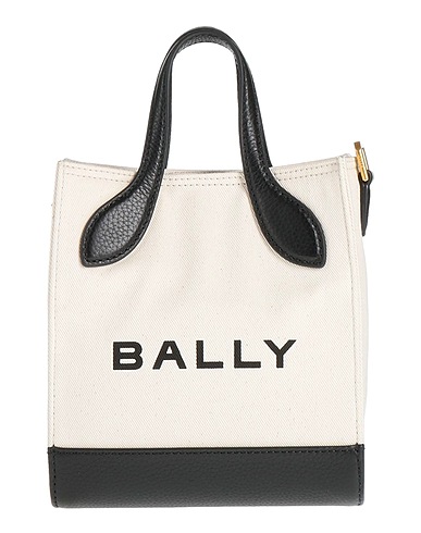 BALLY Handbag Off white Textile fibers
