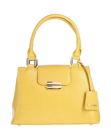 BALDININI Handbag Mustard 95% Polyurethane, 5% Metal
