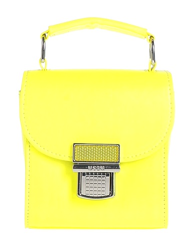 MSGM Borsa a mano Giallo 100% Poliuretano