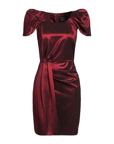 ALESSIA SANTI Sheath dress Burgundy 87% Polyester, 8% Metal, 5% Elastane