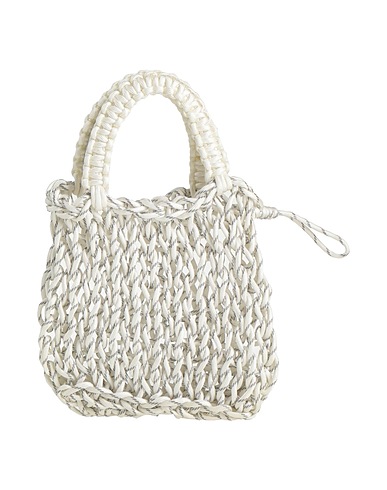 PHANTA Handbag White Textile fibres