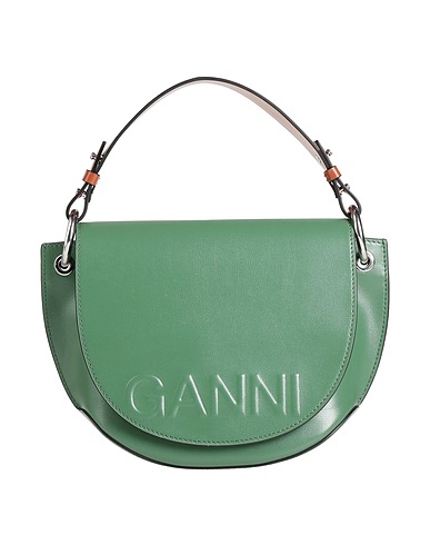 GANNI Borsa a mano Verde militare 65% Pelle riciclata, 19% Poliuretano, 16% Poliestere