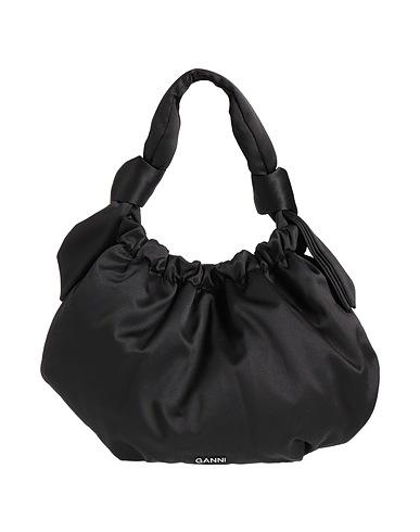GANNI Bolso de mano Negro 51% Poliéster reciclado, 49% Poliéster