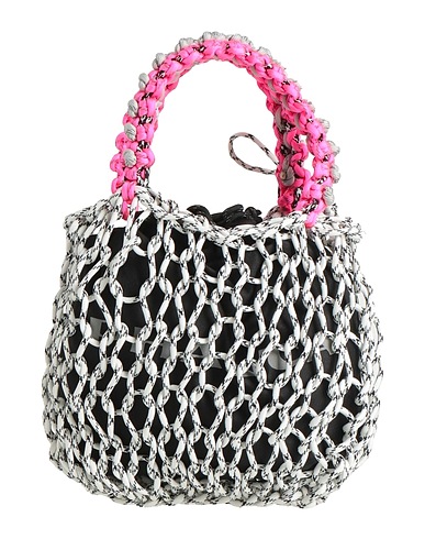 PHANTA Borsa a mano Bianco Fibre tessili