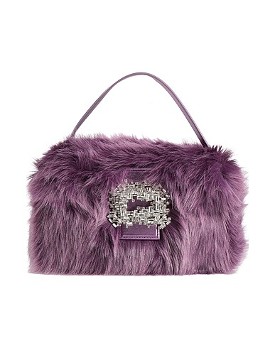 GEDEBE Borsa a mano Viola Fibre tessili, Pelle