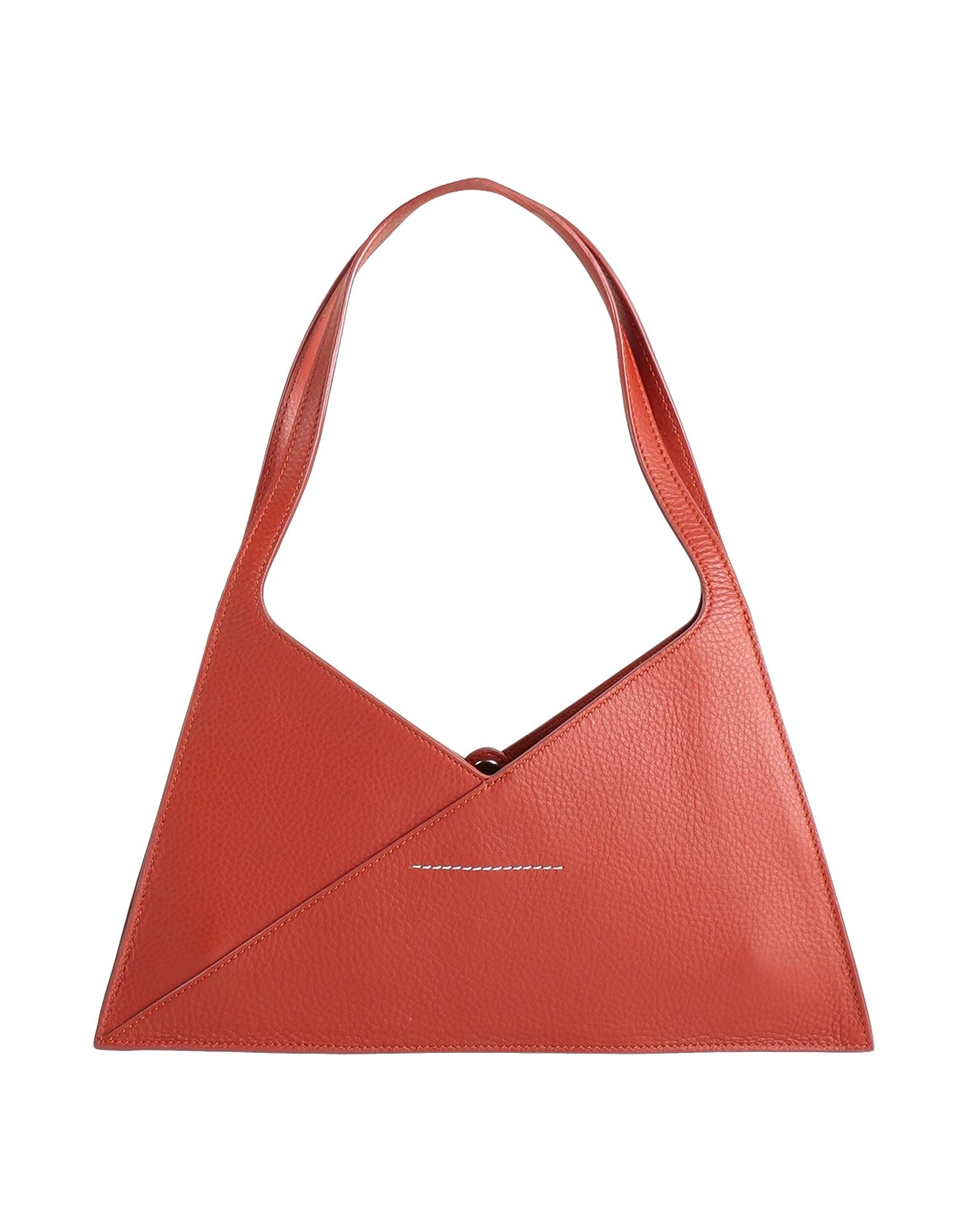 MM6 MAISON MARGIELA Shoulder bag Rust 100% Cow leather zoomed