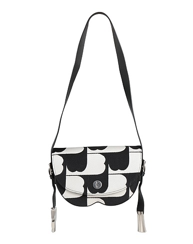 BURBERRY Τσάντα ώμου Off white 100% Βαμβάκι, Δέρμα μοσχαριού