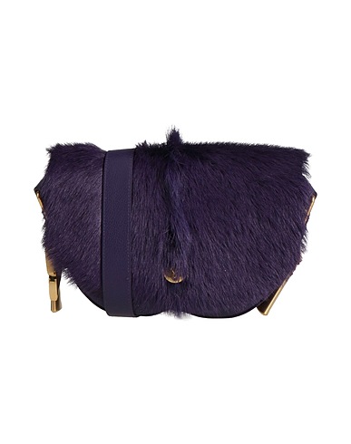 BURBERRY Across-body bag Purple Calfskin, Goat hair