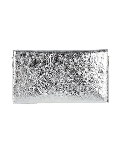 JIL SANDER Handbag Silver 100% Ovine leather