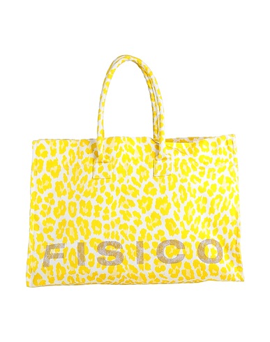 FISICO Borsa a mano Giallo 100% Cotone