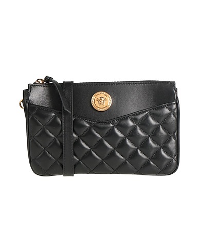VERSACE Cross-body bags Black Leather