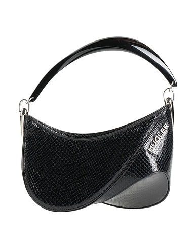 MUGLER Handbag Black Leather