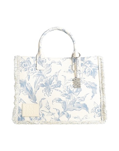 SANDRO Handbag Ivory 64% Acrylic, 31% Cotton, 5% Polyester