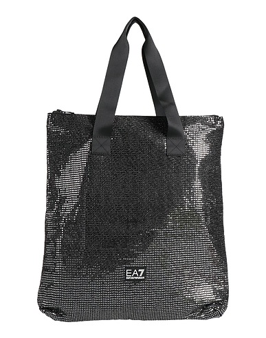EA7 Handbag Black 90% Polyamide, 5% Metallic fiber, 5% Elastane