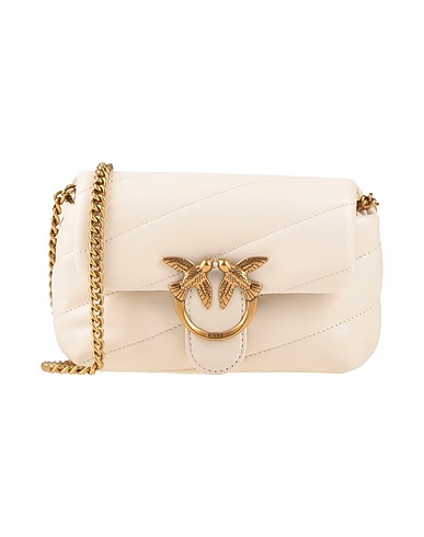 PINKO Across-body bag Ivory Sheepskin