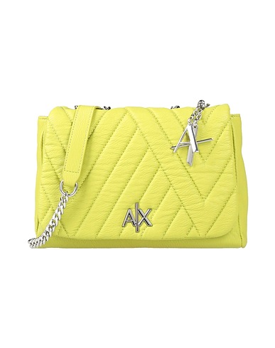 ARMANI EXCHANGE Across-body bag Lime green 100% Polyester