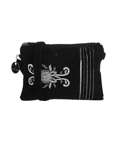 ALESSIA SANTI Across-body bag Black 100% Cotton