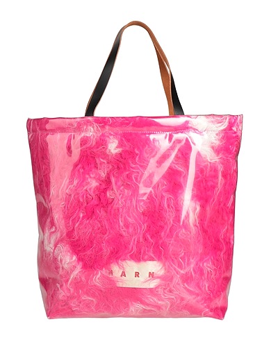 MARNI Handbag Fuchsia PVC - Polyvinyl chloride, Leather