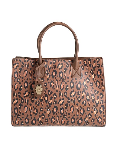 CAVALLI CLASS Handbag Brown Textile fibres