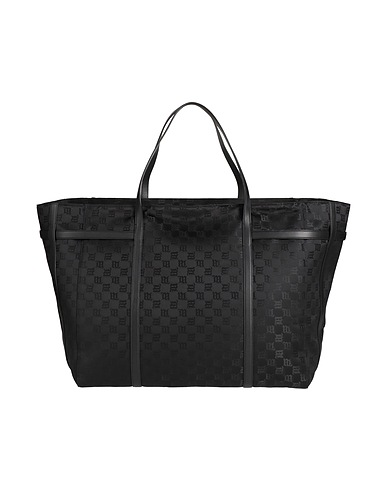 MISBHV Shoulder bag Black Leather, Textile fibres