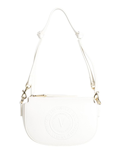VERSACE JEANS COUTURE Borsa a spalla Bianco 100% Poliestere, Resina poliuretanica