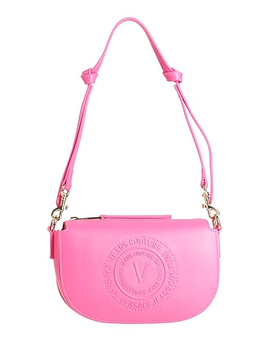 VERSACE JEANS COUTURE Borsa a spalla Rosa 100% Poliestere, Resina poliuretanica
