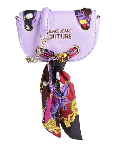 VERSACE JEANS COUTURE Across-body bag Lilac 100% Polyester, Polyurethane resin